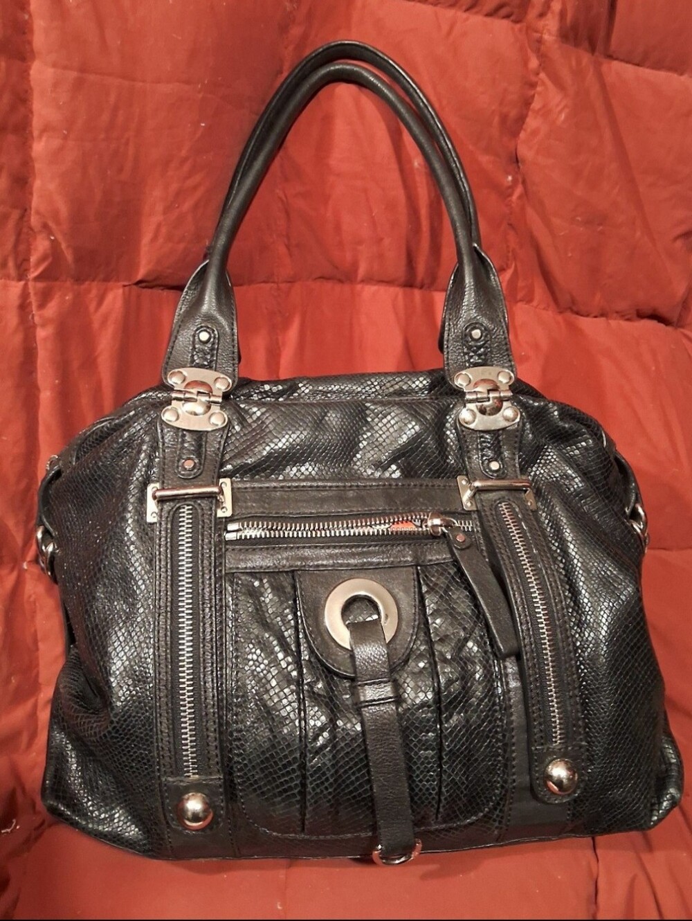 Lockheart Black Leather Satchel Badass Biker Vibe